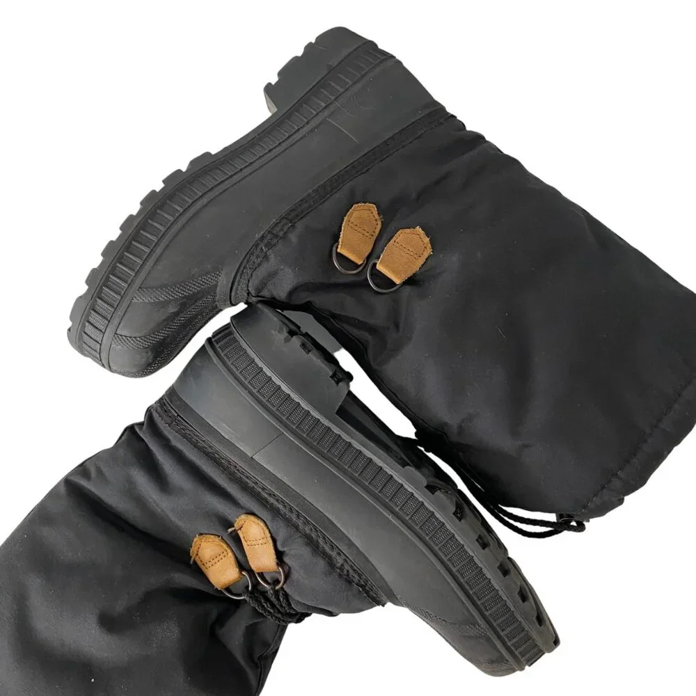 Sorel Adventure Outfitters Black Winter Snow Boots Women Size 6 Canada Insulated